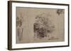 Study of a Tree in Front of a House-Rembrandt van Rijn-Framed Giclee Print