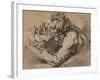 Study of a Triton, 1748-53-Francois Boucher-Framed Giclee Print