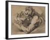 Study of a Triton, 1748-53-Francois Boucher-Framed Giclee Print