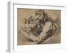 Study of a Triton, 1748-53-Francois Boucher-Framed Giclee Print