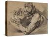 Study of a Triton, 1748-53-Francois Boucher-Stretched Canvas