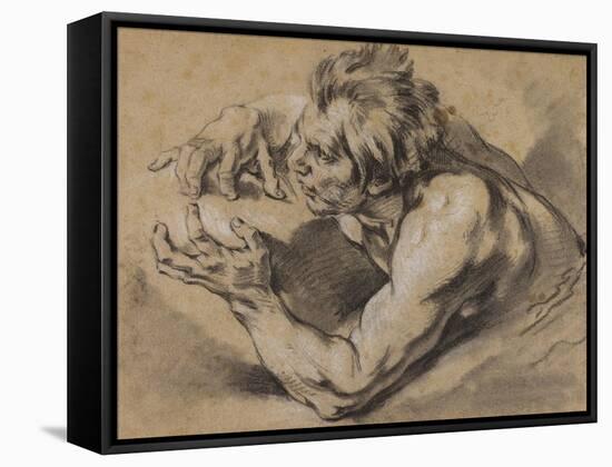 Study of a Triton, 1748-53-Francois Boucher-Framed Stretched Canvas