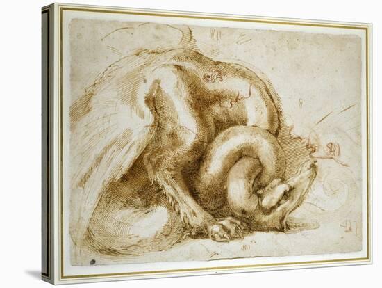 Study of a Winged Monster, C.1525-Michelangelo Buonarroti-Stretched Canvas