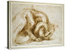 Study of a Winged Monster, C.1525-Michelangelo Buonarroti-Stretched Canvas