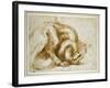 Study of a Winged Monster, C.1525-Michelangelo Buonarroti-Framed Giclee Print