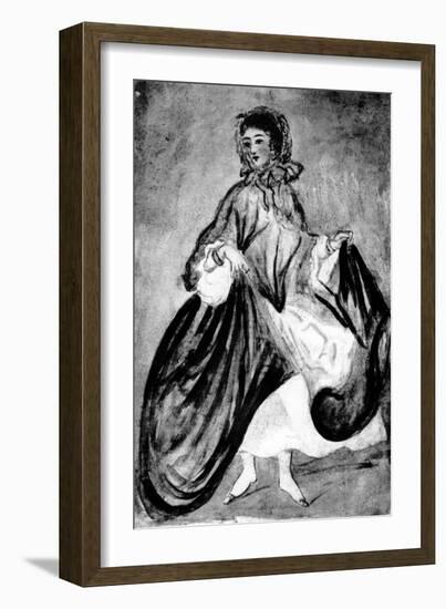 Study of a Woman, 19th Century-Constantin Guys-Framed Giclee Print