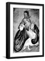 Study of a Woman, 19th Century-Constantin Guys-Framed Giclee Print