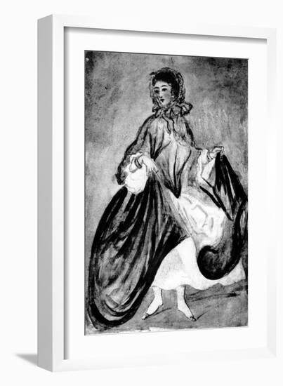 Study of a Woman, 19th Century-Constantin Guys-Framed Giclee Print