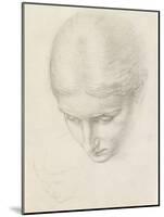 Study of a Woman. C.1868-71 (Pencil on Paper)-Edward John Poynter-Mounted Giclee Print