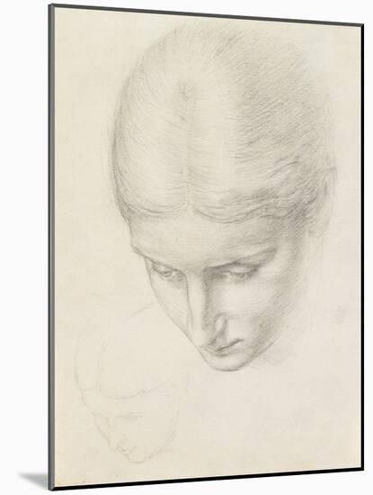 Study of a Woman. C.1868-71 (Pencil on Paper)-Edward John Poynter-Mounted Giclee Print