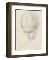 Study of a Woman. C.1868-71 (Pencil on Paper)-Edward John Poynter-Framed Premium Giclee Print