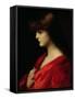 Study of a Woman in Red, Early 1890s-Jean-Jacques Henner-Framed Stretched Canvas