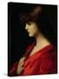 Study of a Woman in Red, Early 1890s-Jean-Jacques Henner-Stretched Canvas