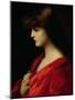 Study of a Woman in Red, Early 1890s-Jean-Jacques Henner-Mounted Giclee Print