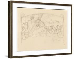 Study of a Woman Playing Violin-Alphonse Mucha-Framed Giclee Print