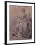 Study of a Woman's Costume, 1744-Hubert Francois Gravelot-Framed Giclee Print