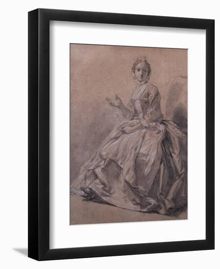 Study of a Woman's Costume, 1744-Hubert Francois Gravelot-Framed Giclee Print