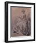 Study of a Woman's Costume, 1744-Hubert Francois Gravelot-Framed Giclee Print