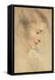 Study of a Woman's Head, 1710s-Jean Antoine Watteau-Framed Stretched Canvas