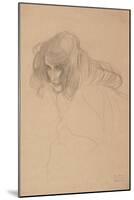 Study of a Woman's Head in Three-Quarter Profile, C.1901-1902-Gustav Klimt-Mounted Giclee Print