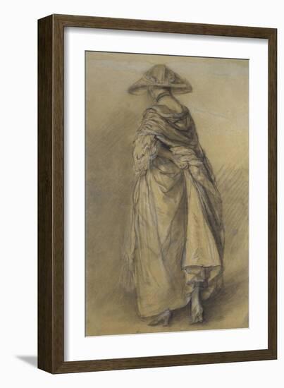 Study of a Woman, Seen from the Back-Thomas Gainsborough-Framed Giclee Print