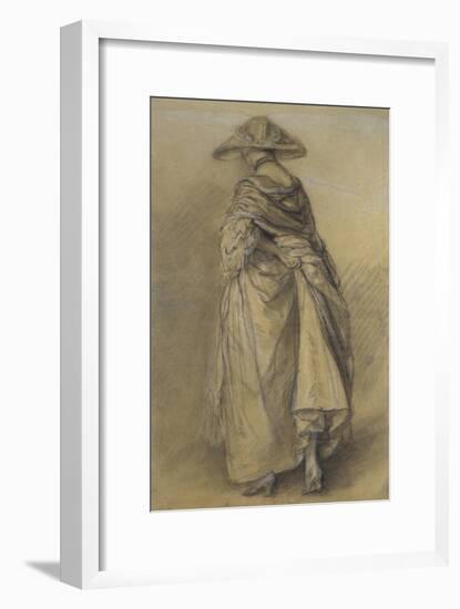 Study of a Woman, Seen from the Back-Thomas Gainsborough-Framed Giclee Print