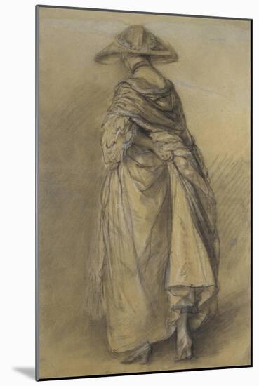 Study of a Woman, Seen from the Back-Thomas Gainsborough-Mounted Giclee Print