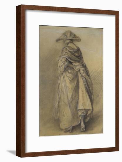 Study of a Woman, Seen from the Back-Thomas Gainsborough-Framed Giclee Print