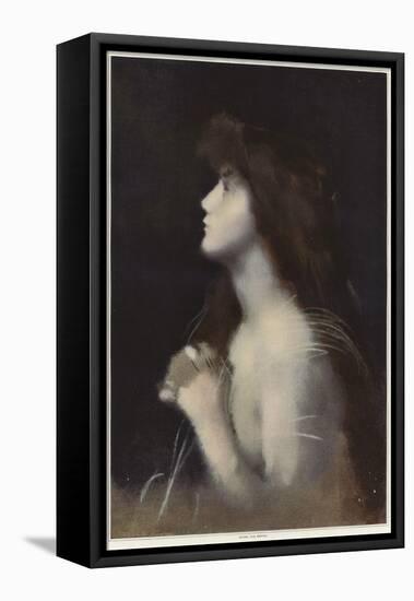 Study of a Woman-Jean-Jacques Henner-Framed Stretched Canvas