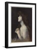 Study of a Woman-Jean-Jacques Henner-Framed Giclee Print