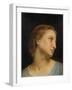 Study of a Womans Head (Oil on Canvas)-William-Adolphe Bouguereau-Framed Giclee Print