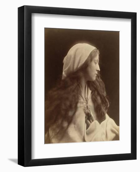 Study of a Young Girl Dressed as a Peasant, c.1869-Julia Margaret Cameron-Framed Premium Giclee Print