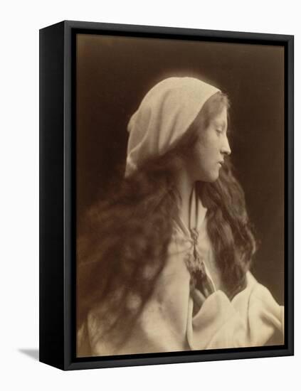 Study of a Young Girl Dressed as a Peasant, c.1869-Julia Margaret Cameron-Framed Stretched Canvas