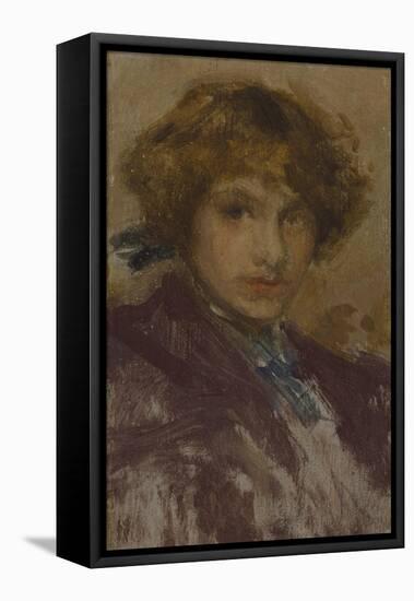 Study of a Young Girl's Head and Shoulders , 1896-97-James Abbott McNeill Whistler-Framed Stretched Canvas