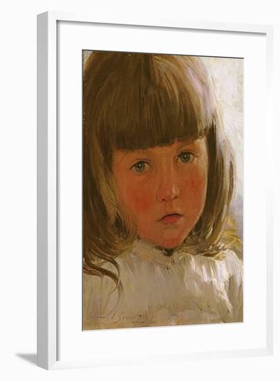 Study of a Young Girl-Edward Killingworth Johnson-Framed Giclee Print