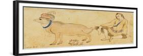 Study of a Young Man and a Ram, 1630-31 or Later-Riza-i Abbasi-Framed Giclee Print