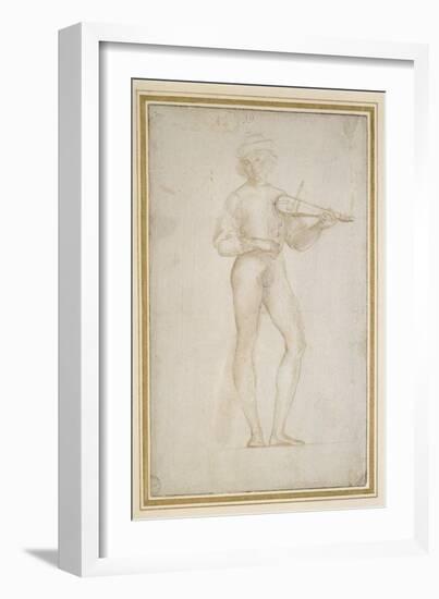 Study of a Young Man Making Music-Raphael-Framed Giclee Print