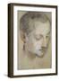 Study of a Young Man's Head-Federico Fiori Barocci-Framed Giclee Print