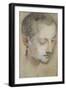 Study of a Young Man's Head-Federico Fiori Barocci-Framed Giclee Print