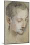 Study of a Young Man's Head-Federico Fiori Barocci-Mounted Giclee Print