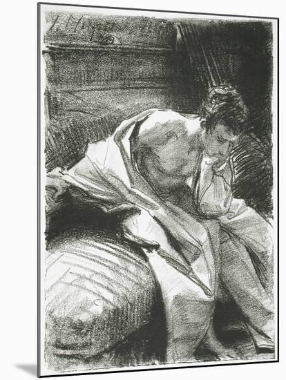 Study of a Young Man Seated, 1895-John Singer Sargent-Mounted Giclee Print