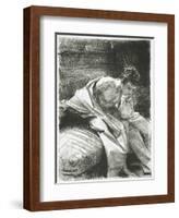 Study of a Young Man Seated, 1895-John Singer Sargent-Framed Giclee Print