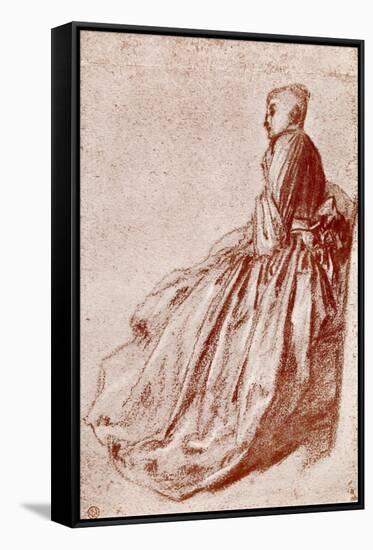 Study of a Young Woman, 1913-Jean-Antoine Watteau-Framed Stretched Canvas