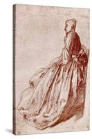 Study of a Young Woman, 1913-Jean-Antoine Watteau-Stretched Canvas