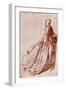 Study of a Young Woman, 1913-Jean-Antoine Watteau-Framed Premium Giclee Print