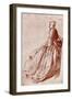 Study of a Young Woman, 1913-Jean-Antoine Watteau-Framed Giclee Print