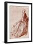 Study of a Young Woman, 1913-Jean-Antoine Watteau-Framed Giclee Print