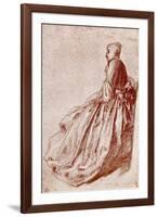 Study of a Young Woman, 1913-Jean-Antoine Watteau-Framed Giclee Print