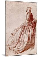 Study of a Young Woman, 1913-Jean-Antoine Watteau-Mounted Giclee Print