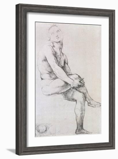 Study of Adam for the "Disputa," circa 1510-Raphael-Framed Giclee Print